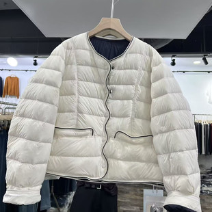 圆领宽松显瘦百搭休闲轻薄保暖外套世0.4 韩版 羽绒服女短款 冬新款