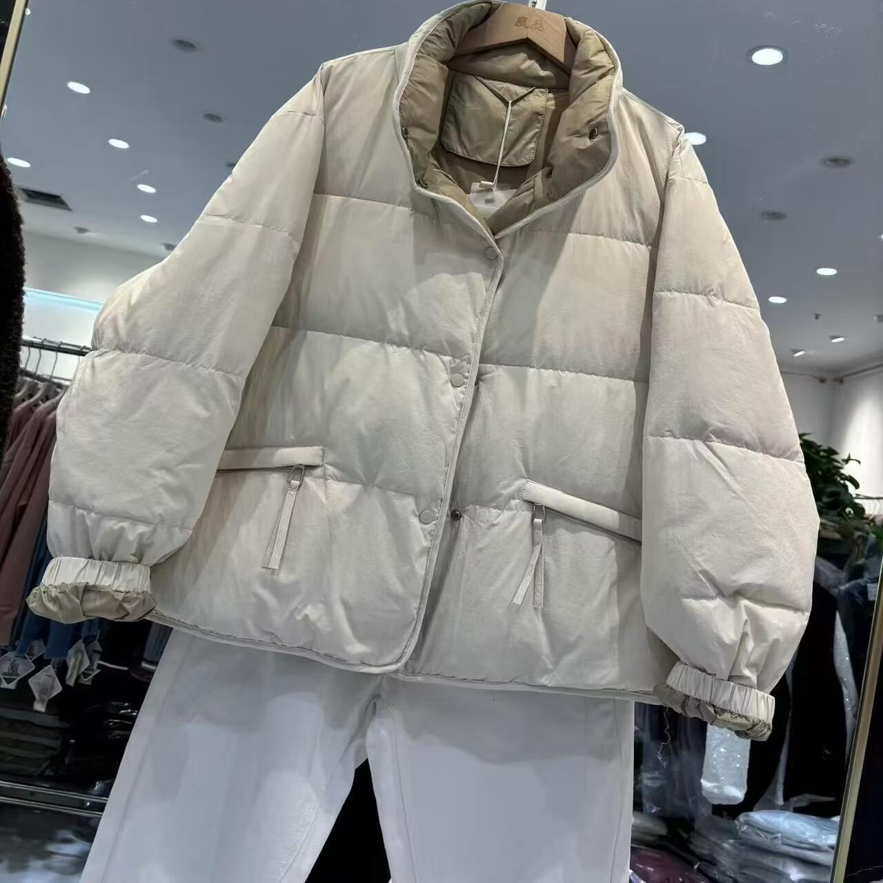 立领羽绒服女冬季新款宽松显瘦百搭休闲加厚保暖轻薄面包服0.65
