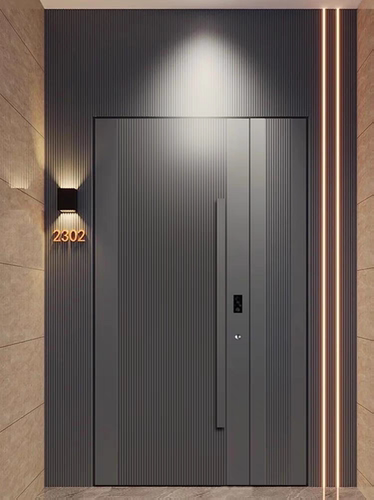 入户门别墅大门子母门双开对开门进户铜铸铝门一门一景防盗门