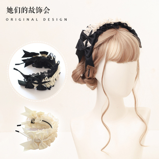 原创优雅古典风KC发饰DOLL感LOLITA手作小物CLA洛丽塔发箍女新款