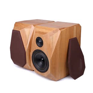 AVplay A65 6.5寸两分频红橡木实木书架音箱纯银搭线分频器音响