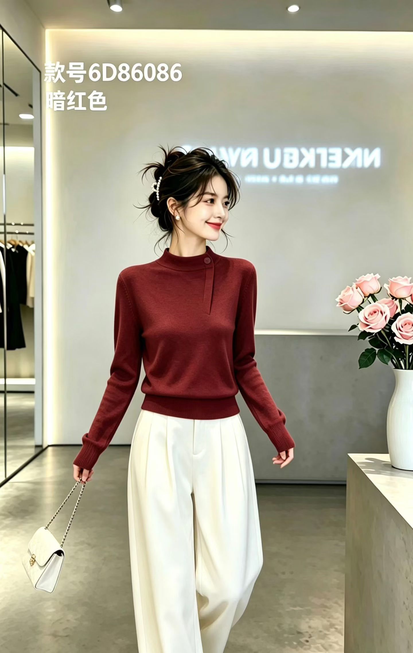 2026秋冬新款半高领毛衣女宽松羊毛衫遮肚子秋冬针织打底衫女