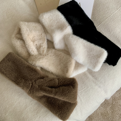 环保皮草毛尖染色小围巾