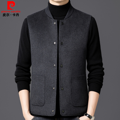 皮尔卡丹男士立领羽绒马甲