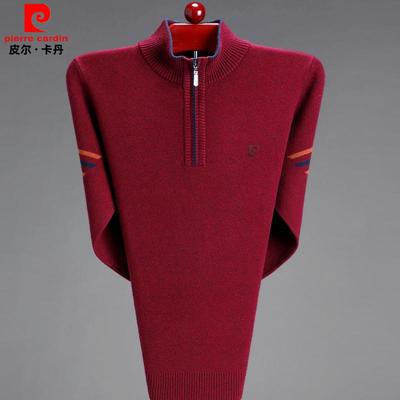 拉链羊绒衫男士羊毛毛衣休闲加厚