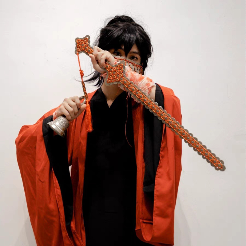 李火旺cos服铜钱剑大千录道诡异仙道具面罩假发斗笠铃铛面具全套