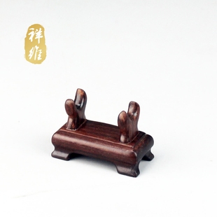 红木血檀木天珠架供架底座水晶柱工艺品摆件牙雕玉石原石展示支架