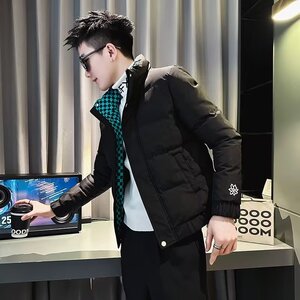 潮牌立领棉服男冬季短款修身棉衣外套2023新款男士休闲冬装棉袄子