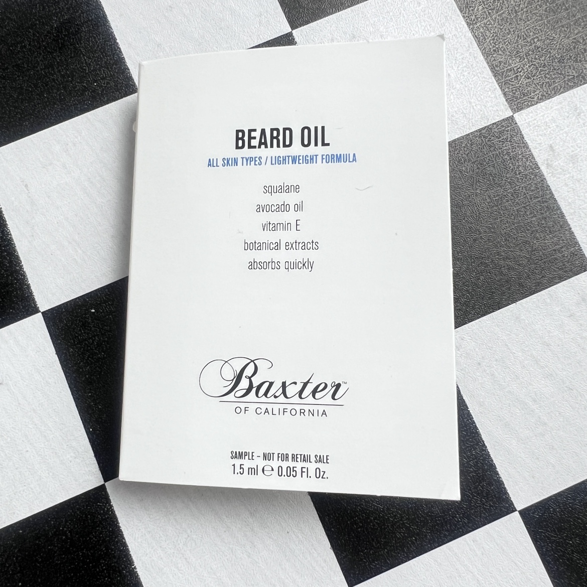 Baxter of california Beard Oil男士胡须护理油滋养1.5ml小样