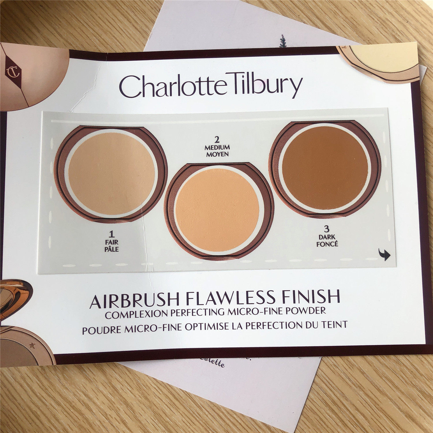 Charlotte Tilbury 无暇极细蜜粉饼CT定妆粉散粉 fair 试色卡小样|ruв категории Косметика, пудра/порошок - от Buy2taobao.com для оказания профессиональной услуги покупки агента Taobao