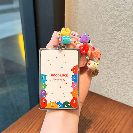 适用于小鹏卡片钥匙套小怪兽卡通图案2023款p7/p5车TPU保护包扣