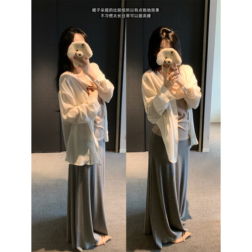 城南边儿A字显瘦遮胯半身裙