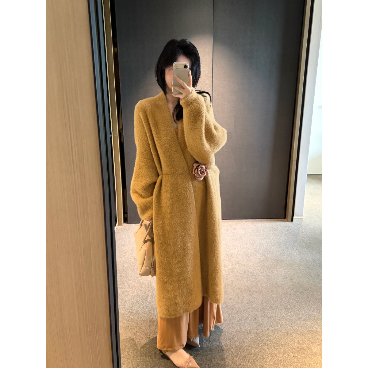 城南边儿10.8长绒毛衣加厚开衫外披新色~秋冬针织外套两个长度