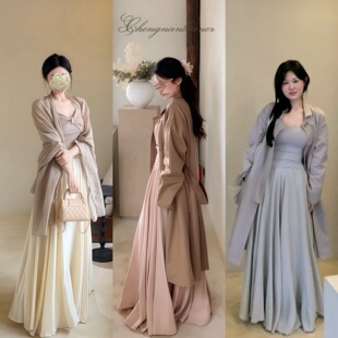 城南边儿2.28诗意亚麻飘飘裙~8米大摆松紧腰长裙氛围感半身裙春季