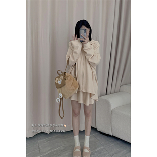 城南边儿8.23开学套装 3件 半绒华夫格针织卫衣外套 11.9开89元