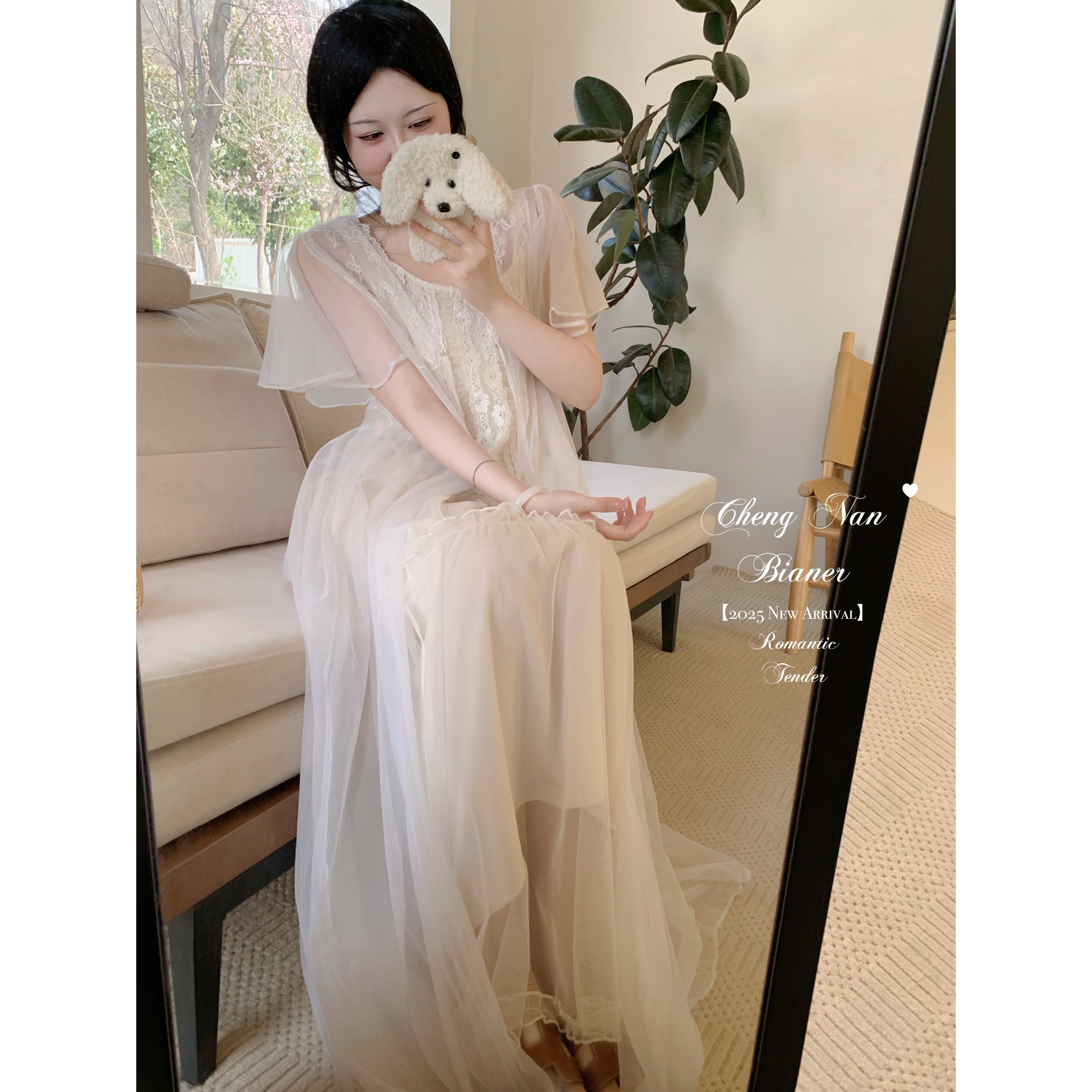 城南边儿4.14软妹蕾丝套组~唯美蕾丝拼接吊带连衣裙甜美花边