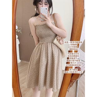 4.11泡泡绉布小碎花打揽抹胸裙短裙半身裙两穿 3件 11.9开119元