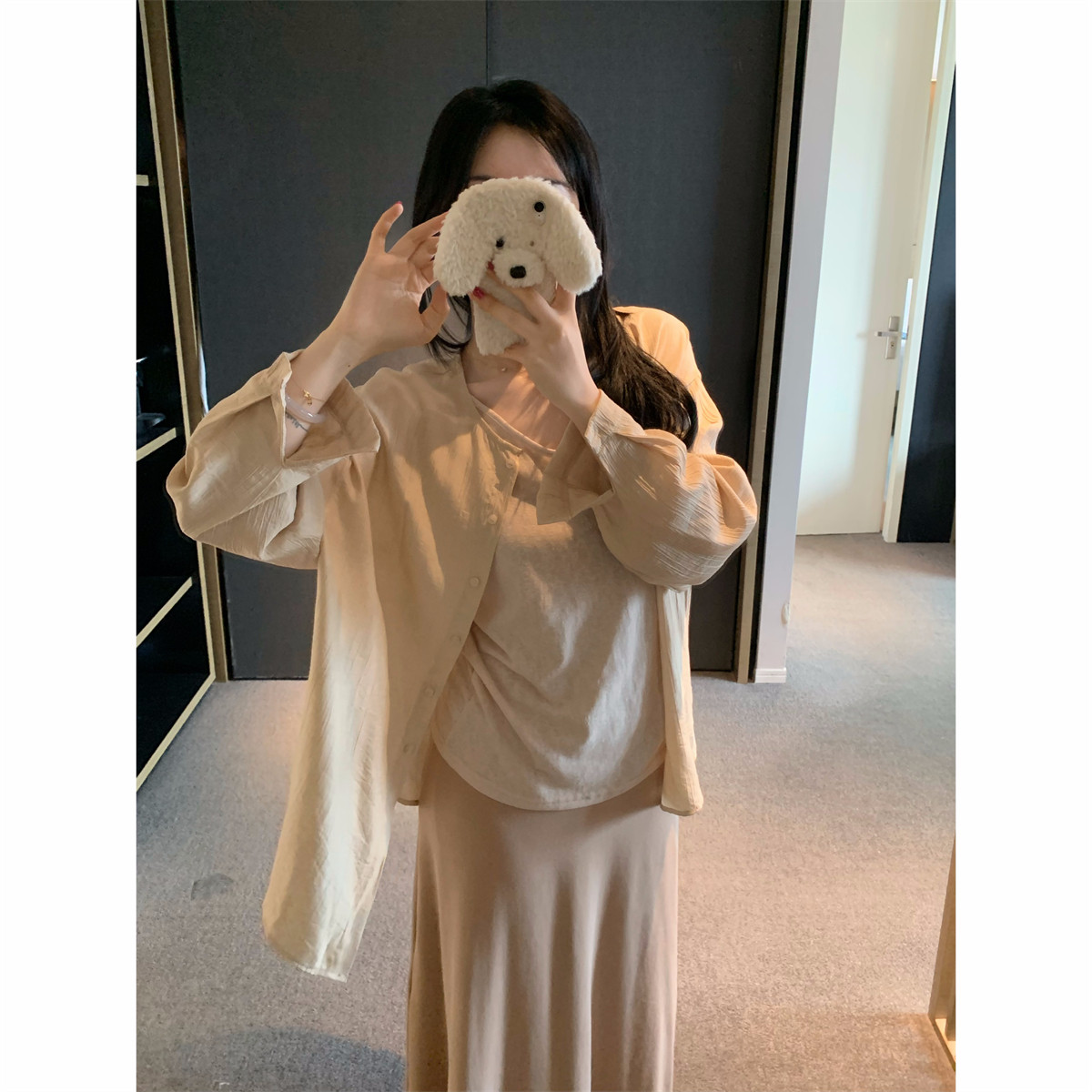 城南边儿3.23静奢风极简圆领衬衫百搭舒适感小外套