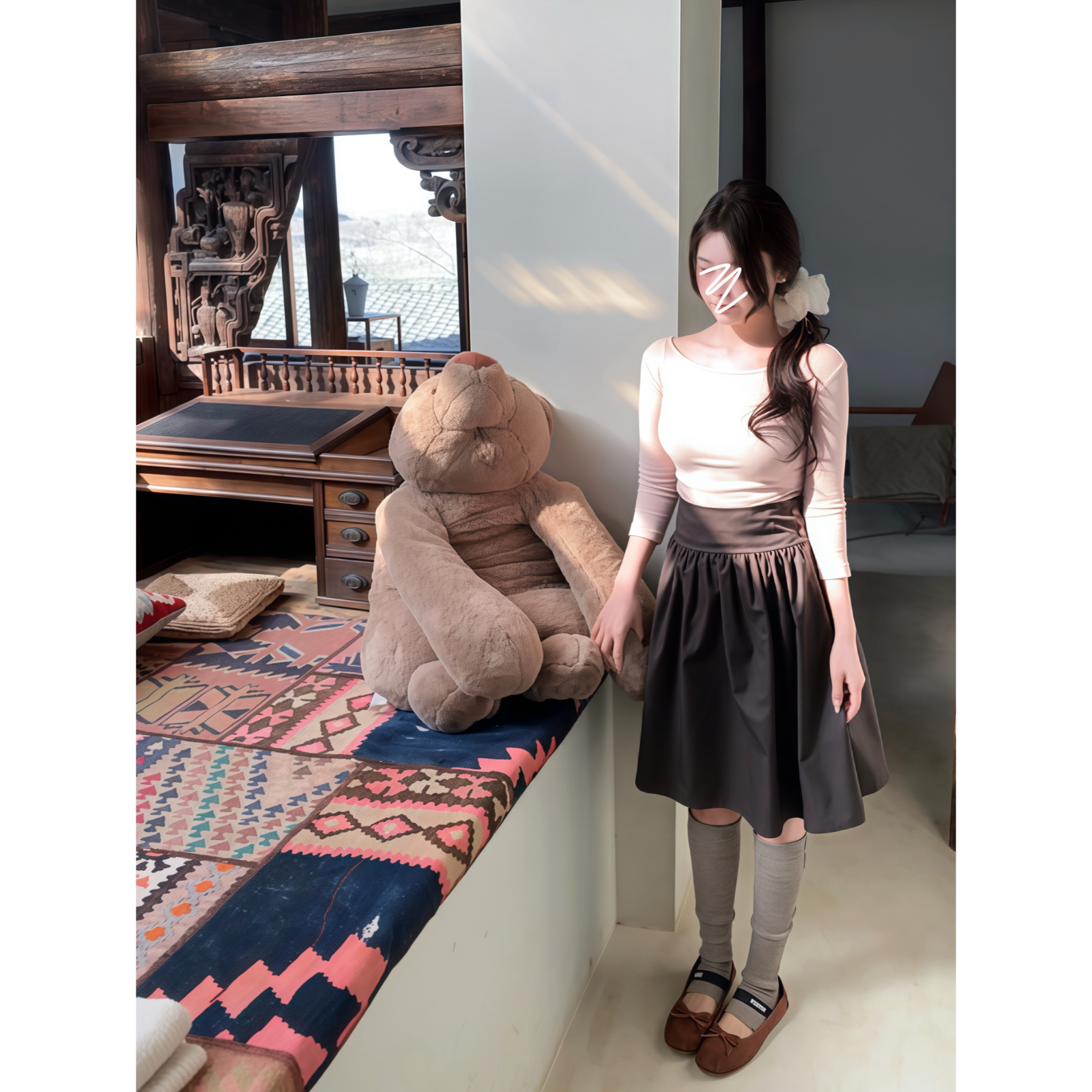 城南边儿1.23中古系列木质榛果~制服裙中裙零压舒适髙腰头百褶裙