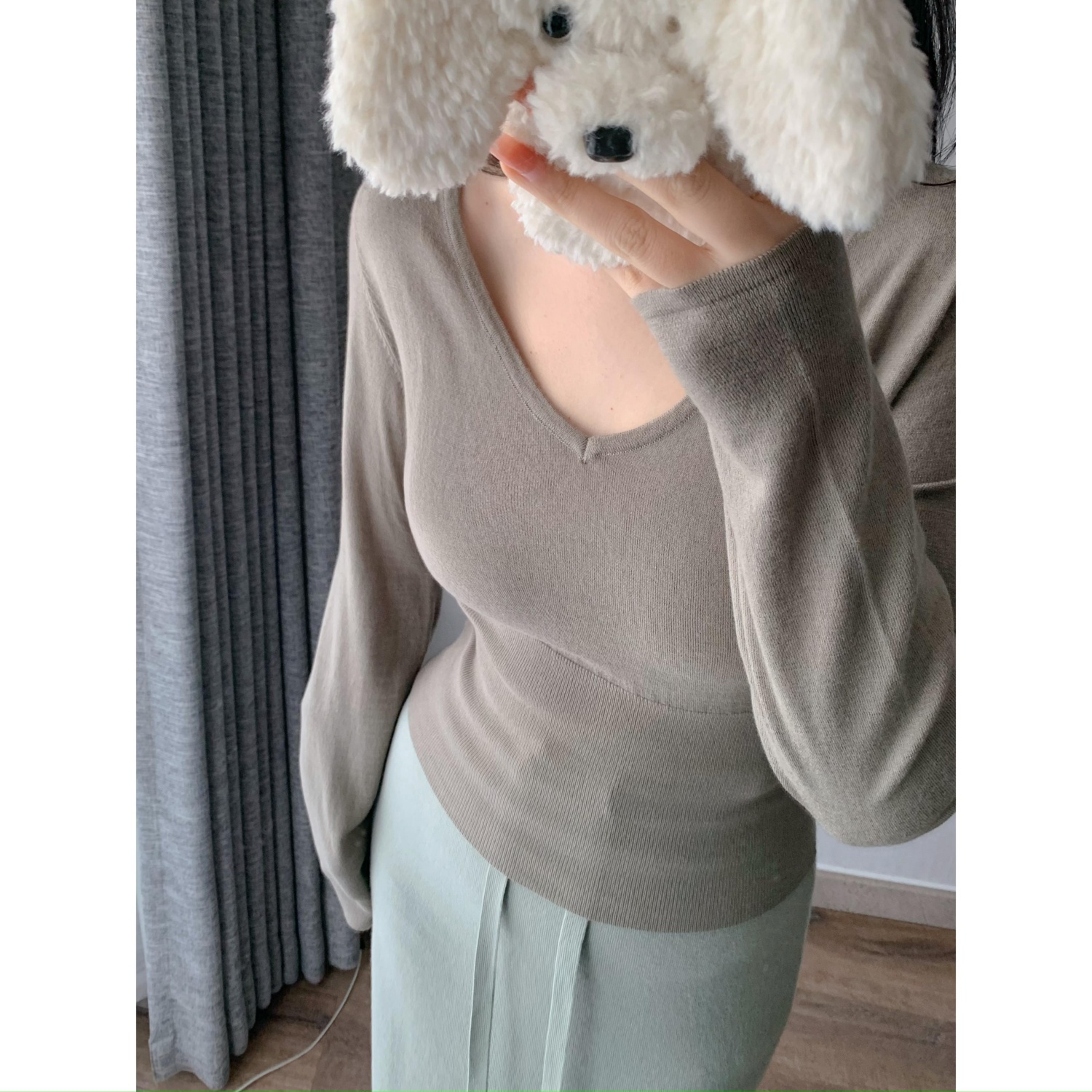 城南边儿针织衫束腰