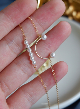 原创设计风百搭日常包金珍珠手链