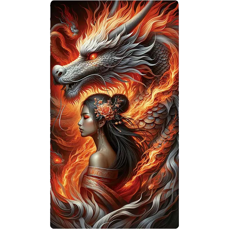国潮风美女图贴画防水防划