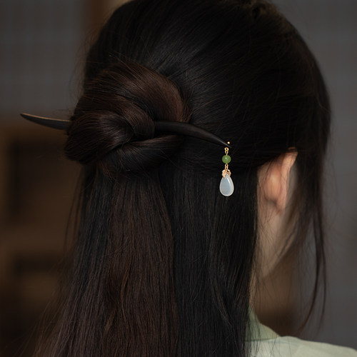 新中式檀木簪子旗袍古风盘发簪子