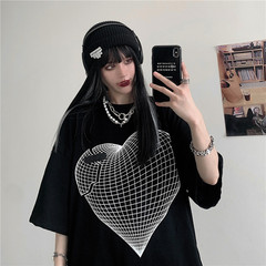 Real photo of 2021 summer clothes Harajuku loose short sleeve T-shirt girl