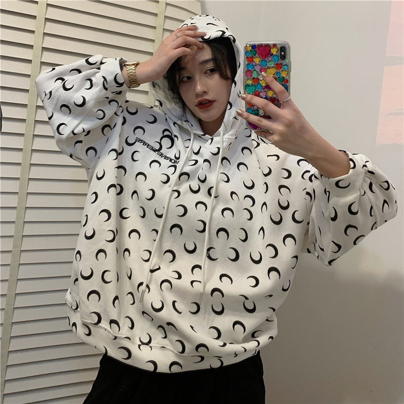 Real shooting 2021 spring and autumn new hooded sweater women's embroidered letter top