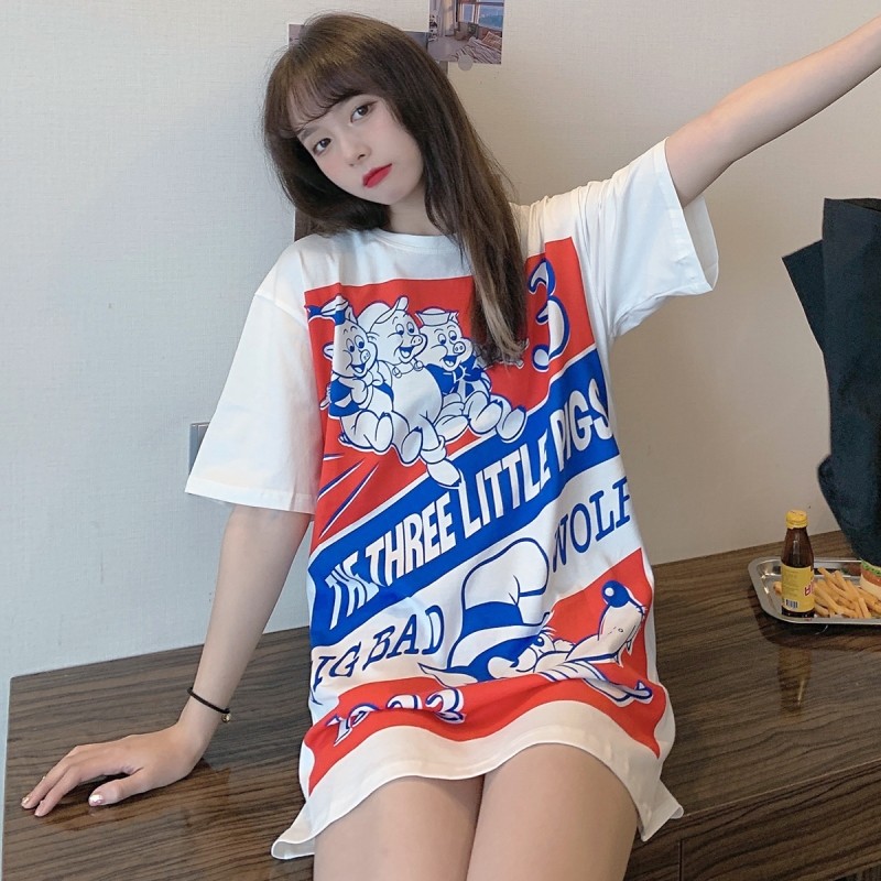 Real shot 2021 summer new short sleeve T-shirt for women