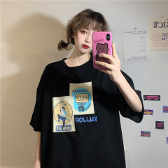 原創實拍夏裝寬鬆短袖恤女