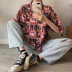 Real shooting summer new collar short sleeve shirt