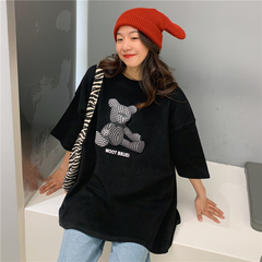 實拍2021夏裝新品學生短袖T恤女