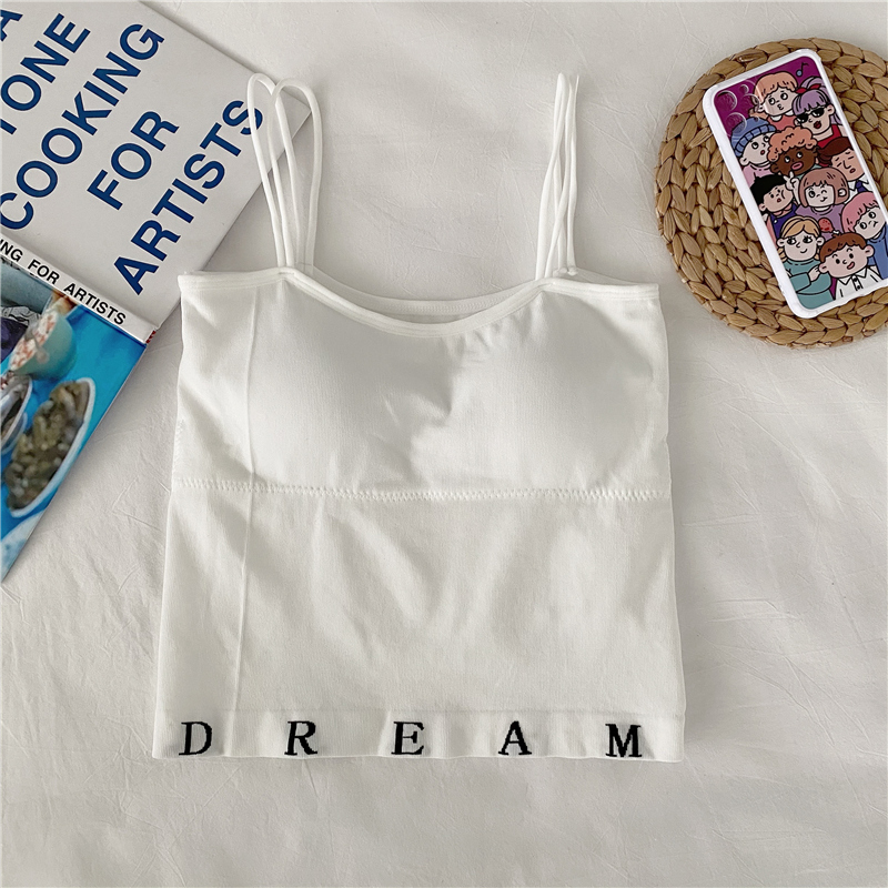 Real price back bra suspender vest women's bra with one-piece bra mat