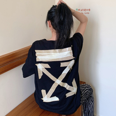 實拍夏潮牌街頭寬鬆情侶短袖恤女街頭風情侶