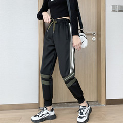 Real shot casual pants female student loose street shot versatile slim legged sports pants