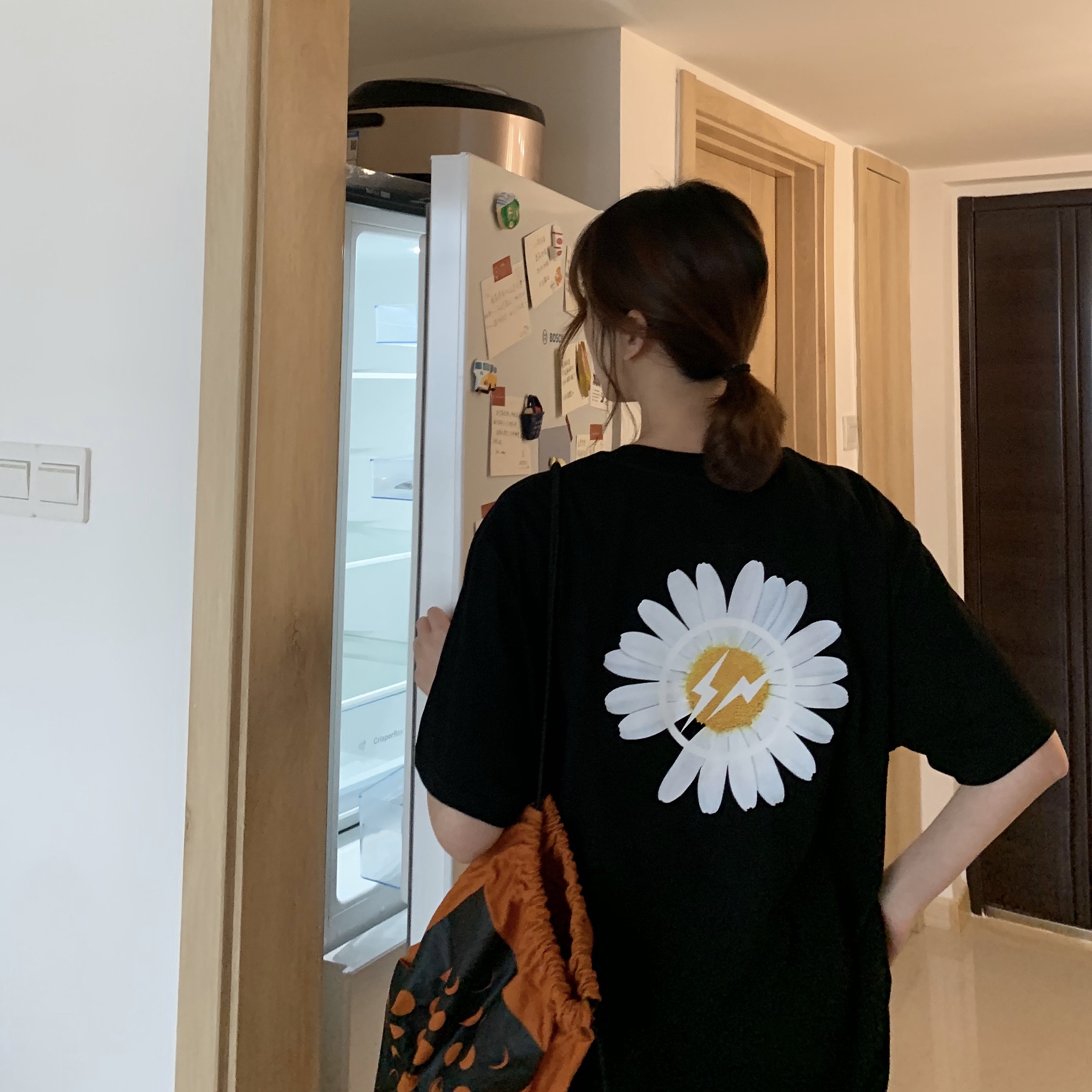 Real shooting summer new flower short sleeve shirt