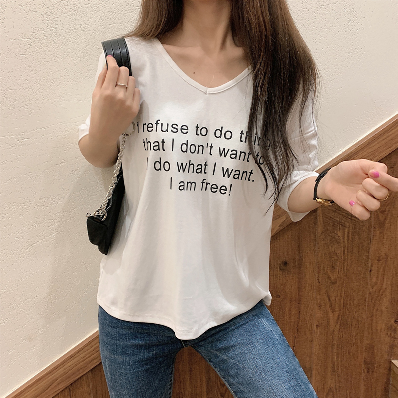 Summer collar short sleeve smart T-shirt women's niche design Korean backless