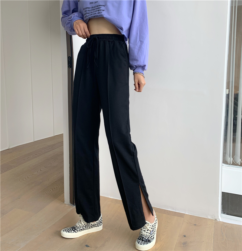 Real photo 2021 trend wide leg loose falling feeling Plaid casual pants
