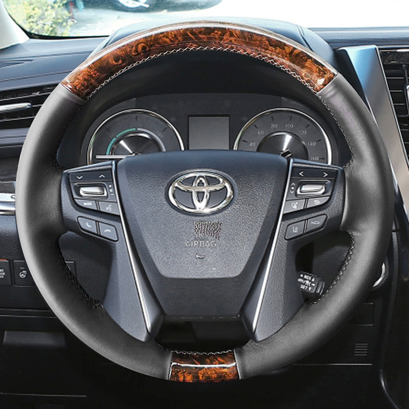 丰田埃尔法威尔法真皮方向盘把套