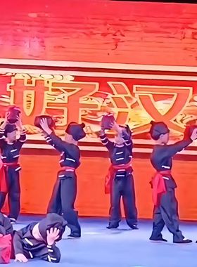 儿童好汉歌舞蹈演出服幼儿园话剧武松打虎表演服水浒传景阳冈戏服