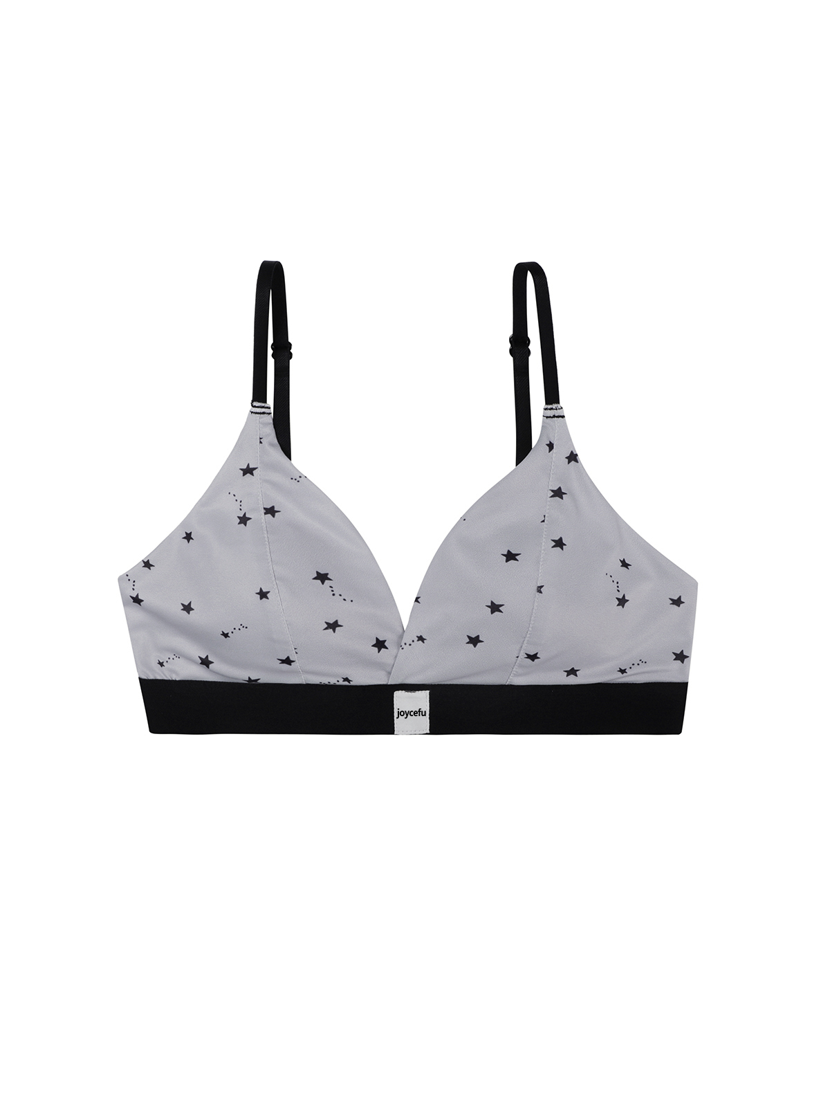 thumbnail for JoyceBra Contrasting Pentagram Small Chest Triangle Cup Lingerie Women's Gathered Anti-Sagging Comfortable Beautiful Back Bra