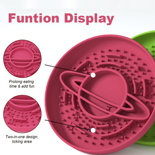 silicone pet Dog planet slow food bowl 狗狗宠物硅胶碗慢食碗