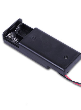 2节5号电池盒 （带开关 带盖子 全密封）二节五号 带粗线 优质 3v