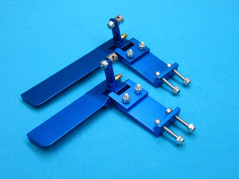 蓝色 电船 甲醇船用吸水方向舵 75/95mm 带吸水装置cnc金属船舵