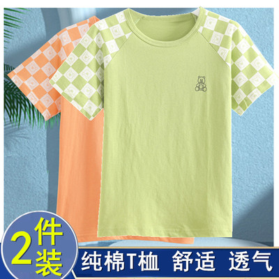 儿童短袖t恤纯棉夏季薄款a类男童男孩半袖全棉潮8女童中大童夏装7