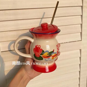 痰盂水杯痰罐网红夜壶怀旧老式马克茶杯尿壶搞怪马桶稀奇古怪杯子