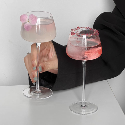 日式木村高脚水晶塔杯酒吧鸡尾酒杯马天尼杯ins果酒杯女士特调杯