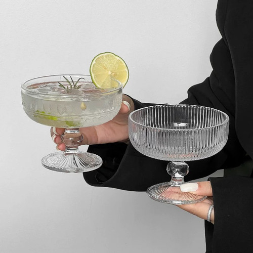 ins风冰淇淋球杯玻璃酸奶碗高脚