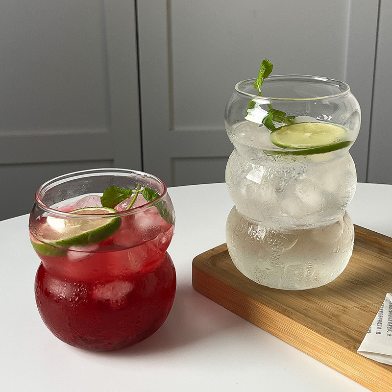 可爱创意胖胖大肚玻璃杯早餐杯